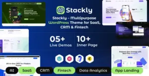 Stackly – Multipurpose WordPress Theme for SaaS, CRM & Fintech