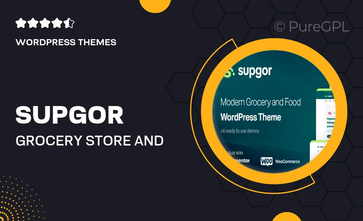 Supgor – Grocery Store and Food WordPress Theme