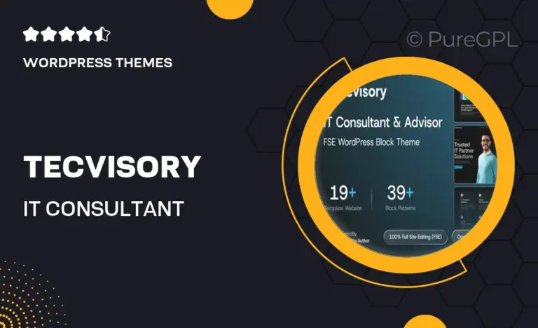 tecvisory it consultant advisory gutenverse fse wordpress block theme