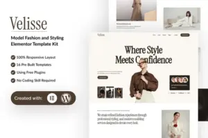 Velisse – Model Fashion & Styling Elementor Template Kit
