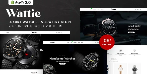 wattie luxury watches jewelry store shopify 20 theme