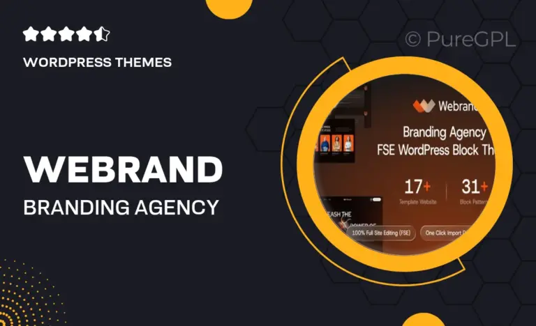 webrand branding agency gutenverse fse wordpress block theme