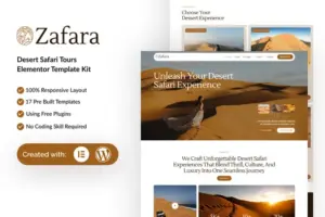Zafara – Desert Safari Tours Elementor Template Kit