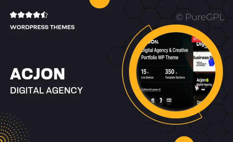acjon digital agency wordpress theme