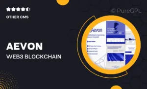 Aevon – Web3 Blockchain & Crypto Startup Elementor Template Kit