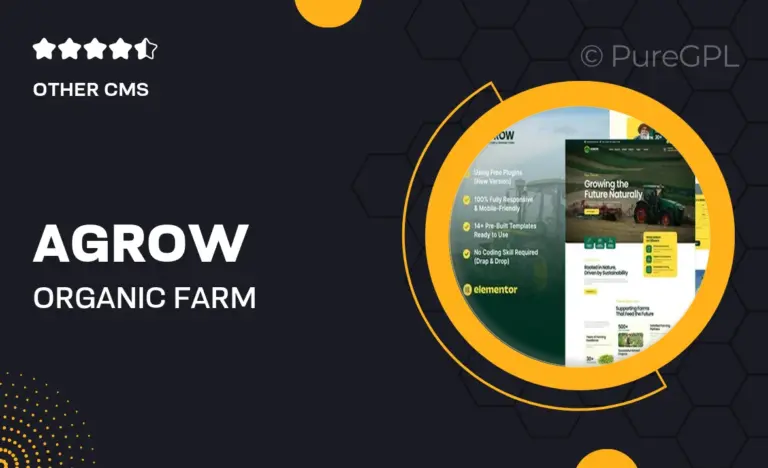 agrow organic farm agriculture elementor template kit