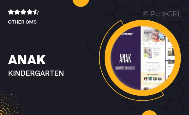 anak kindergarten elementor pro template kit