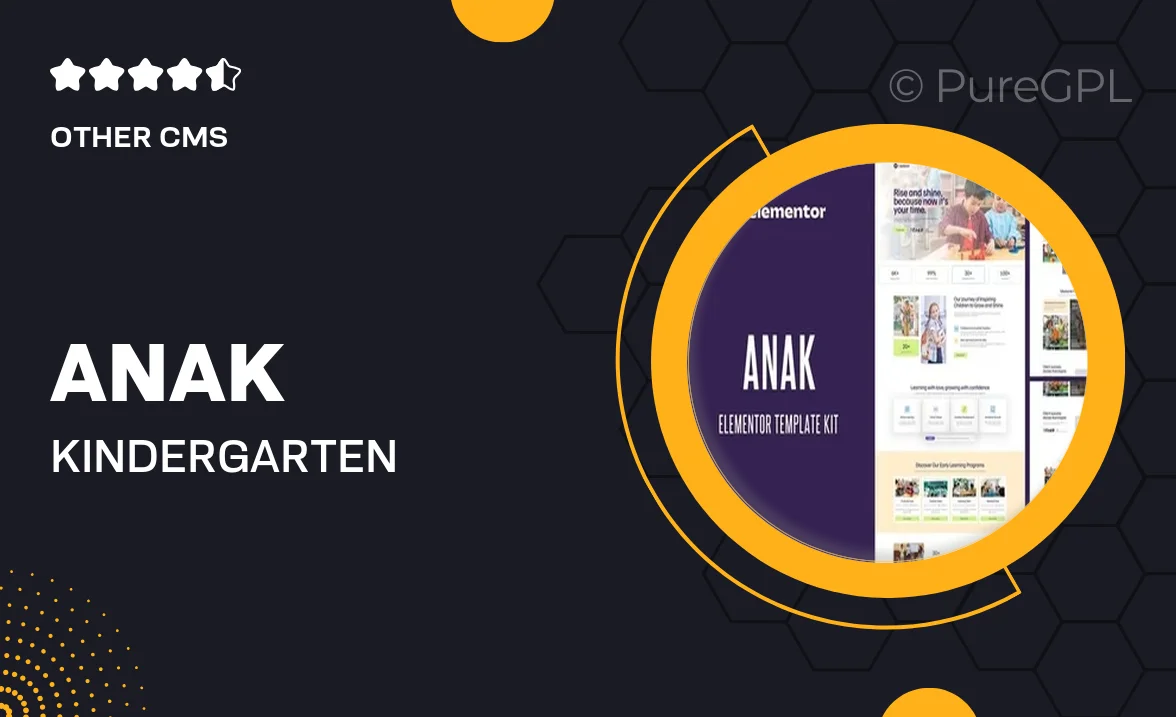 Anak – Kindergarten Elementor Pro Template Kit