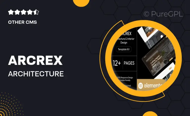 arcrex architecture interior design elementor template kit 1