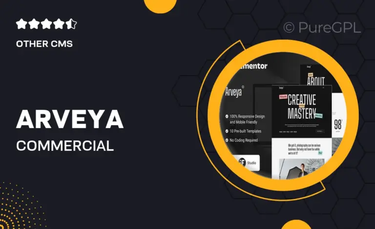 arveya commercial advertising photography portfolio elementor kit