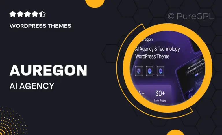 auregon ai agency technology wordpress theme