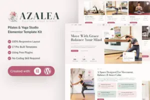 Azalea – Pilates & Yoga Studio Elementor Template Kit