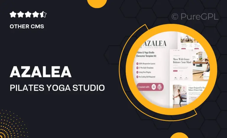 azalea pilates yoga studio elementor template kit