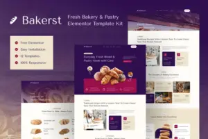 Bakerst – Bakery & Pastry Elementor Template Kit
