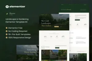Blooma – Landscape & Gardening Elementor Template Kit