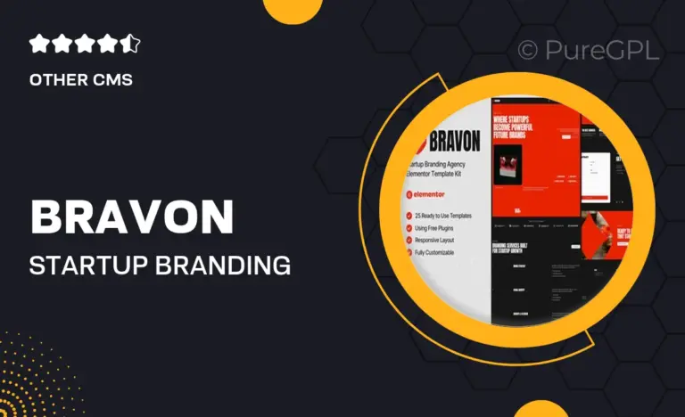 bravon startup branding agency elementor template kit