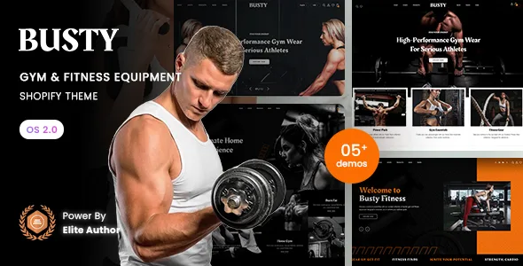 busty gym fitness equipment shopify 20 theme