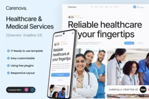 Carenova – Healthcare & Medical Services Elementor Template Kit