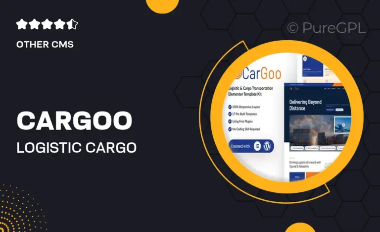 cargoo logistic cargo transportation elementor template kit