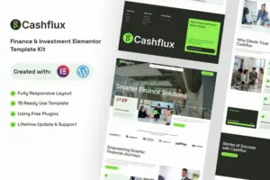 Cashflux – Finance & Investment Elementor Template Kit