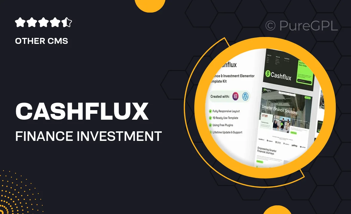 Cashflux – Finance & Investment Elementor Template Kit