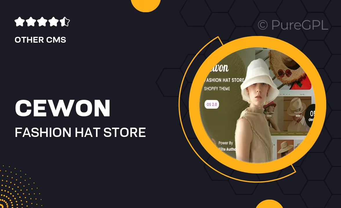 Cewon – Fashion Hat Store Shopify 2.0 Theme
