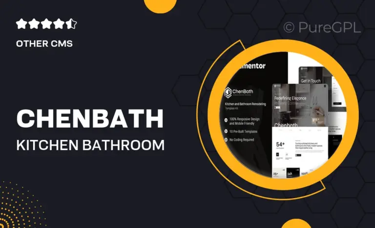 chenbath kitchen bathroom remodeling elementor template kit