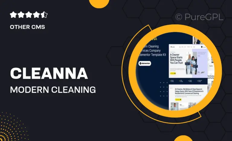 cleanna modern cleaning service company elementor pro template kit
