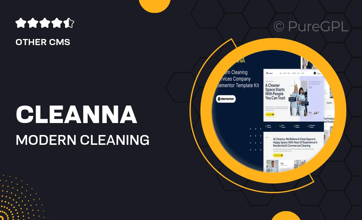 Cleanna – Modern Cleaning Service Company Elementor Pro Template Kit