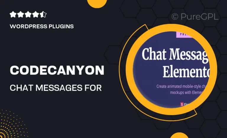 codecanyon chat messages for elementor