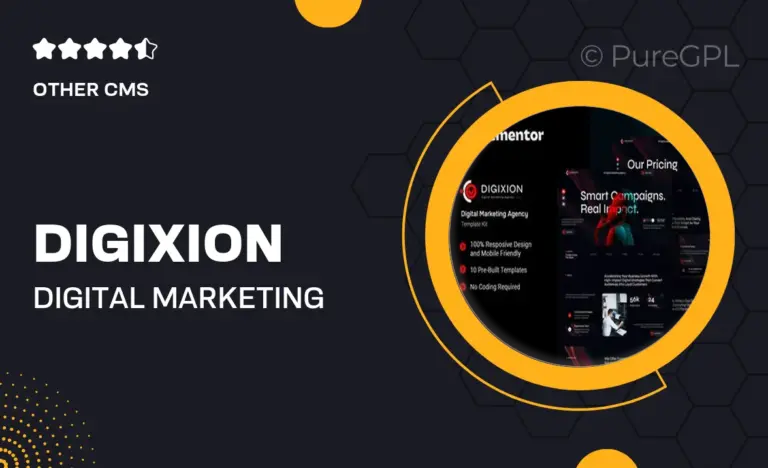 digixion digital marketing agency elementor template kit