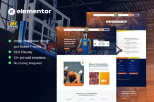 DunkSquad – Basketball Team & Sport Club Elementor Pro Template Kit