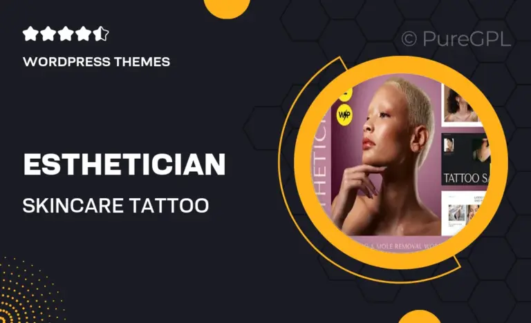 esthetician skincare tattoo mole removal wordpress theme