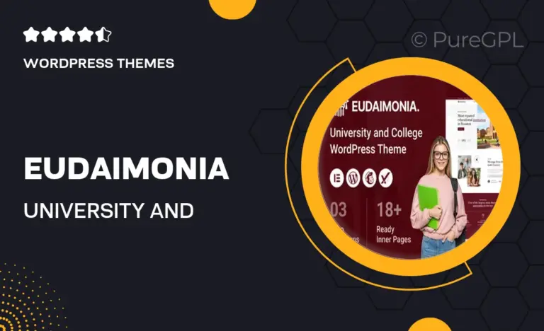 eudaimonia university and college wordpress theme
