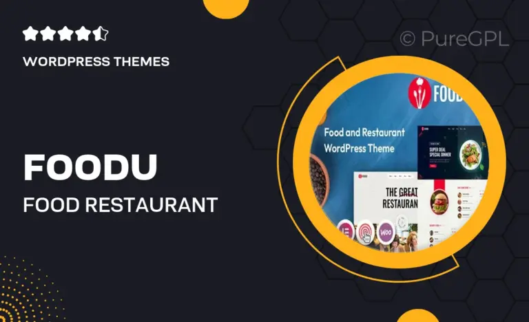 foodu food restaurant wordpress theme