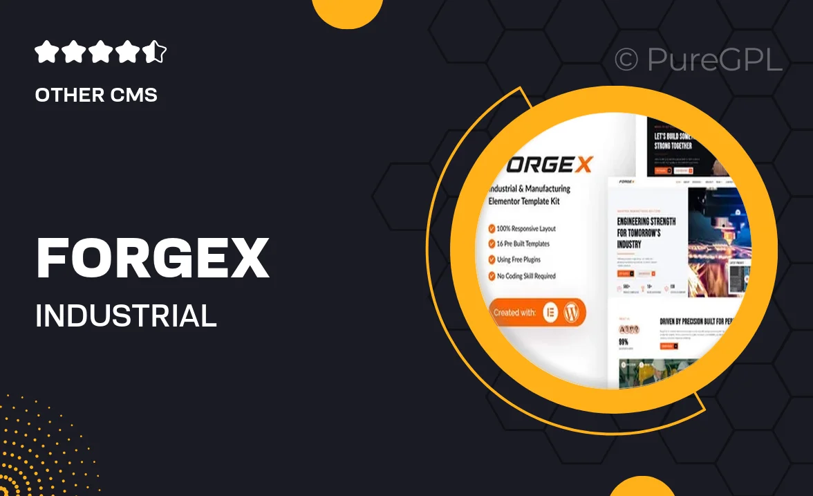 ForgeX – Industrial & Manufacturing Elementor Template Kit