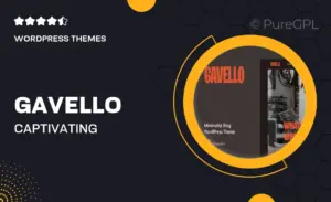 Gavello – Captivating Minimalist Blog WordPress Theme