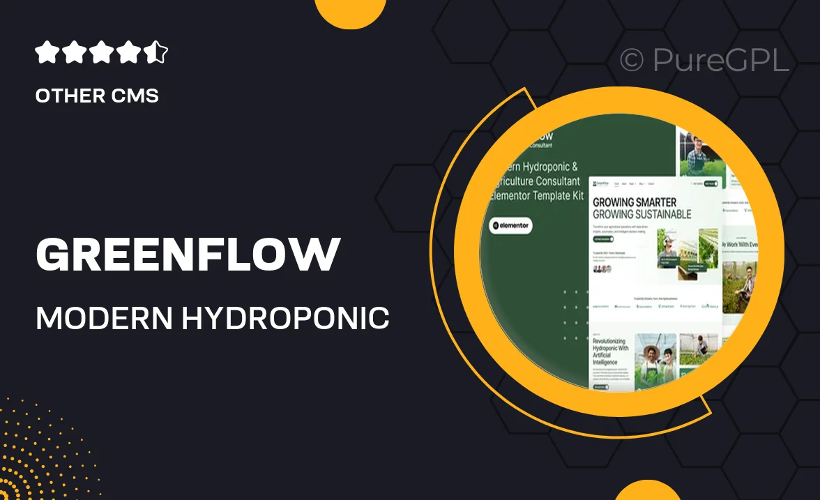 GreenFlow – Modern Hydroponic & Agriculture Consultant Elementor Pro Template Kit