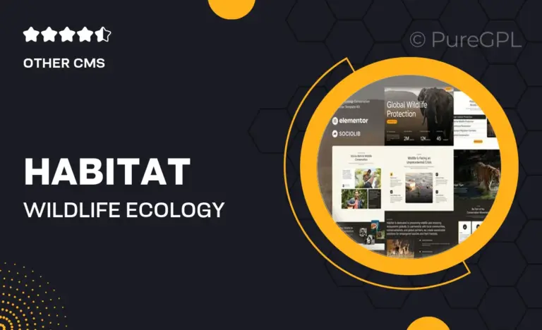 habitat wildlife ecology conservation elementor template kit