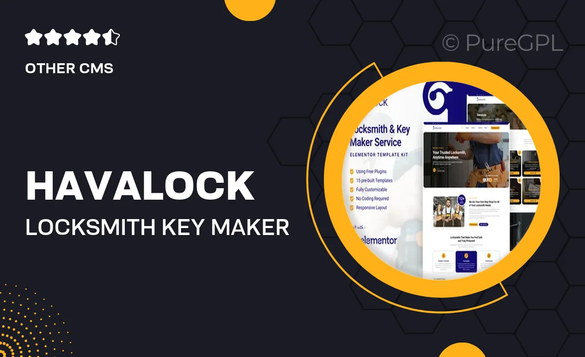 HavaLock – Locksmith & Key Maker Service Elementor Template Kit