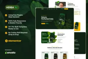 Herba – Herbal Health & Wellness Elementor Template Kit