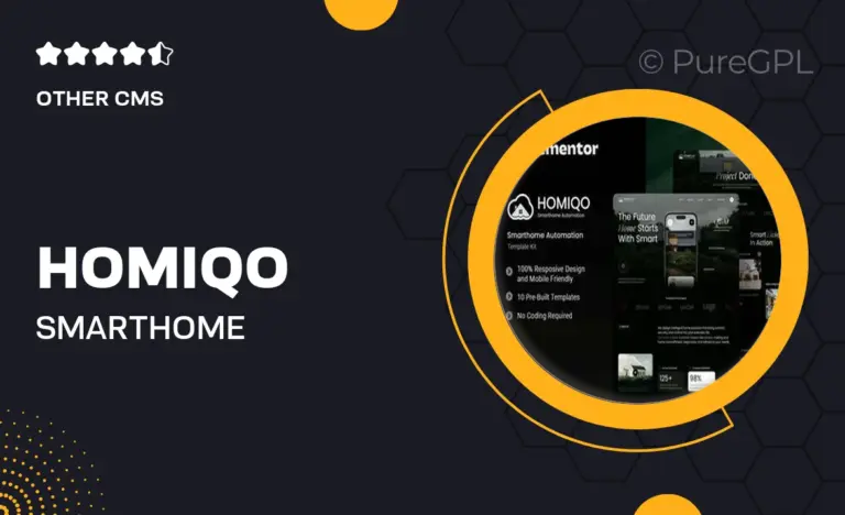 homiqo smarthome automation elementor template kit