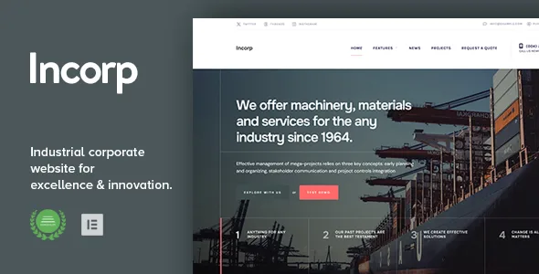 Incorp – Industrial, Factory & Corporate WordPress Theme