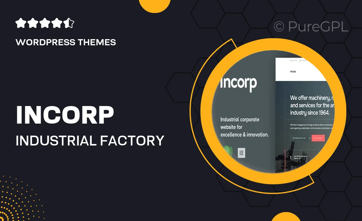 Incorp – Industrial, Factory & Corporate WordPress Theme