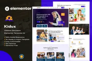 Kidux – Children Education Elementor Template Kit