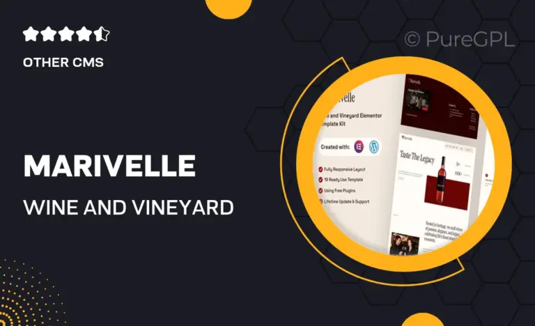 marivelle wine and vineyard elementor template kit