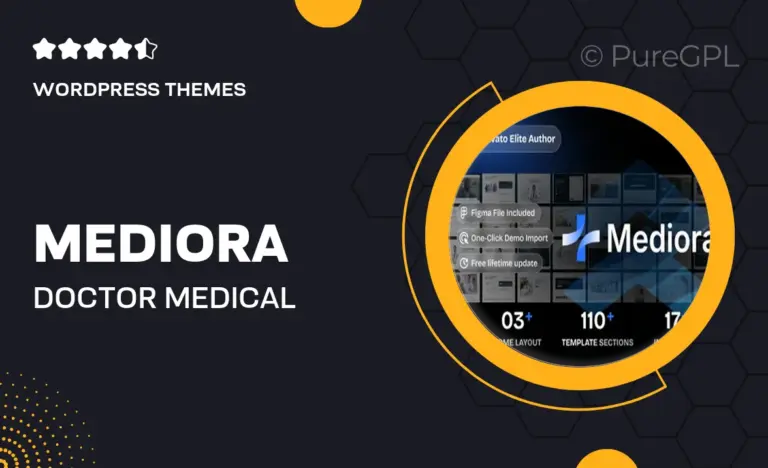 mediora doctor medical clinic elementor wordpress theme