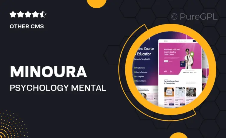 minoura psychology mental health elementor template kit