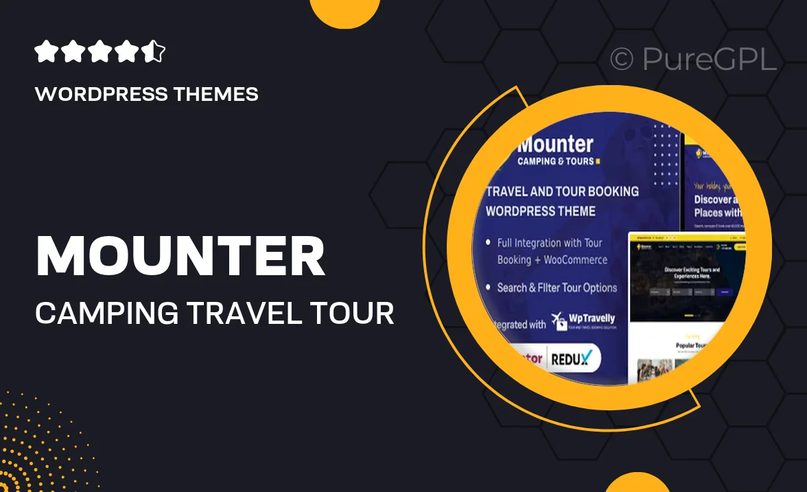 Mounter – Camping, Travel & Tour Booking WordPress Theme