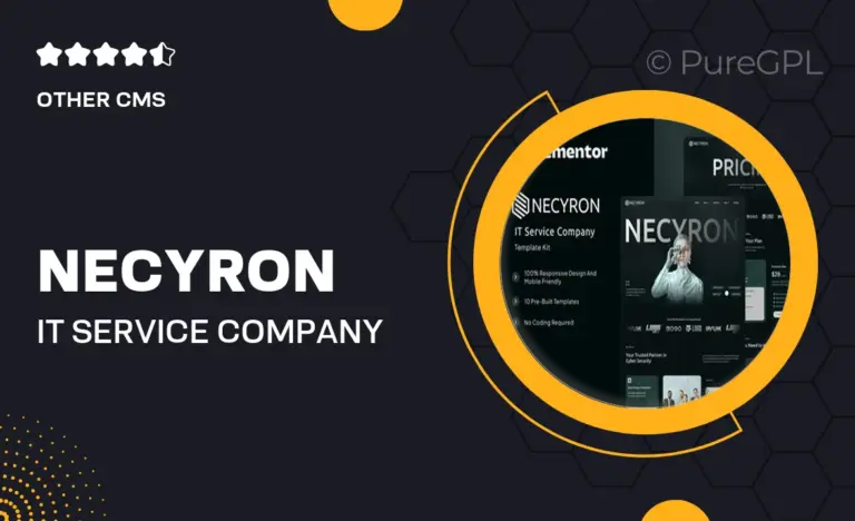 necyron it service company elementor template kit